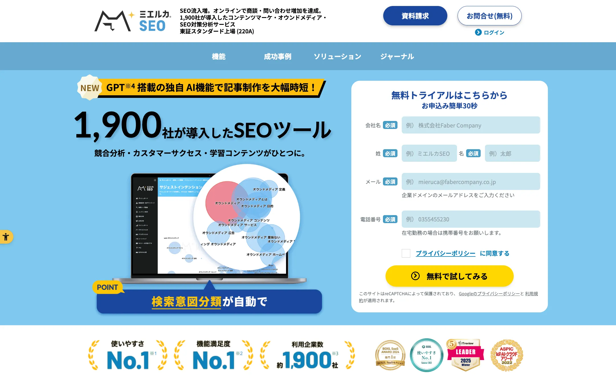 ミエルカSEO
